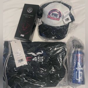 F45 Training Bundle - Heart Rate Monitor, Bag, Trucker Hat, and Water Bottle